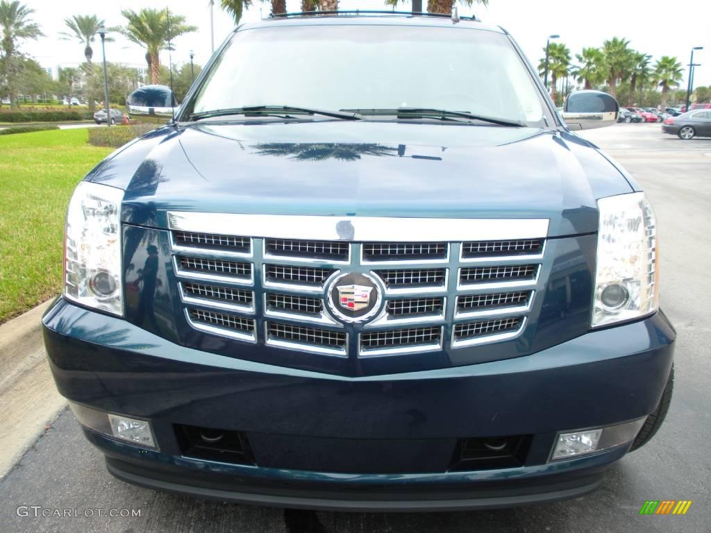 2007 Escalade EXT AWD - Blue Chip / Cocoa/Light Cashmere photo #3