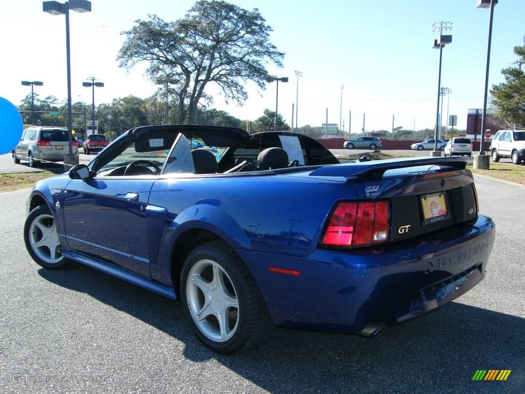 2004 Mustang GT Convertible - Sonic Blue Metallic / Dark Charcoal photo #14