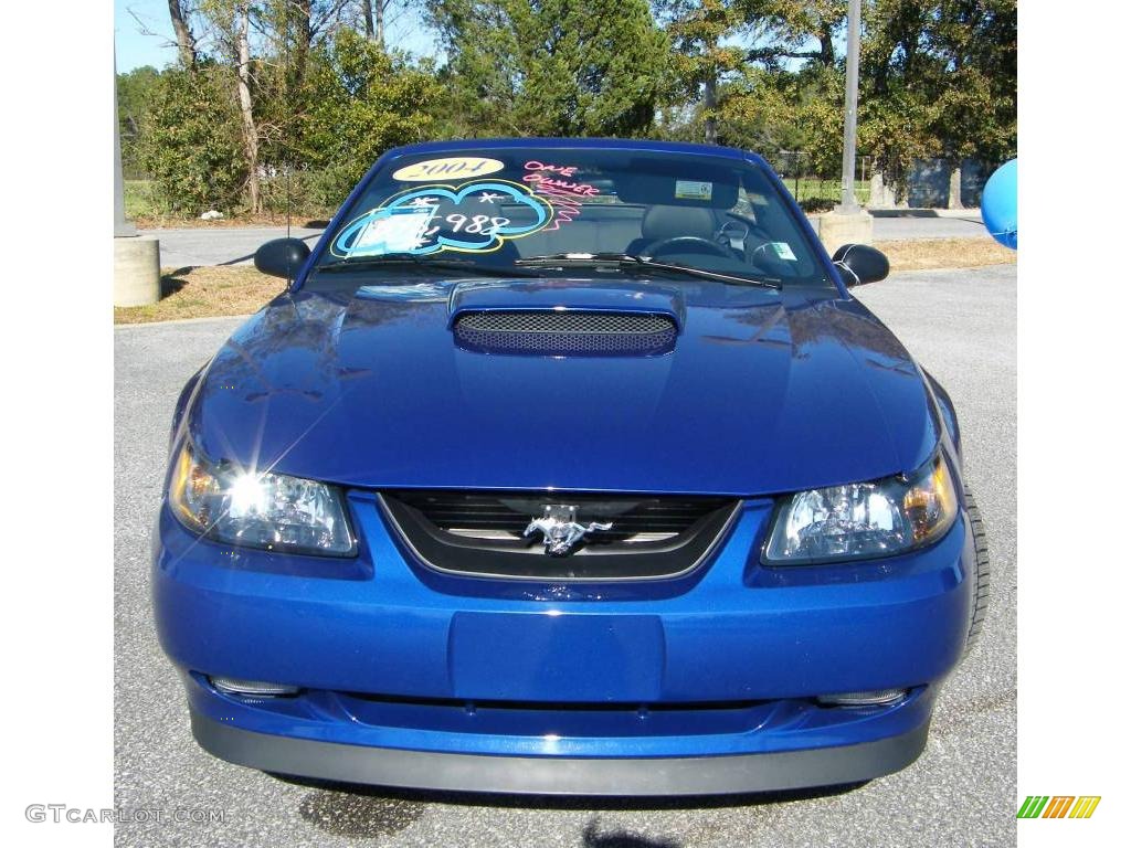 2004 Mustang GT Convertible - Sonic Blue Metallic / Dark Charcoal photo #18