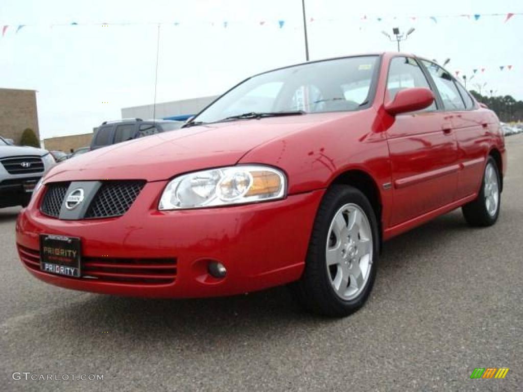 2006 Sentra 1.8 S Special Edition - Code Red / Charcoal photo #1