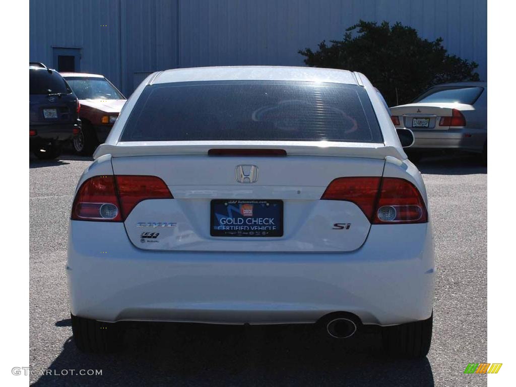 2007 Civic Si Sedan - Taffeta White / Black photo #4