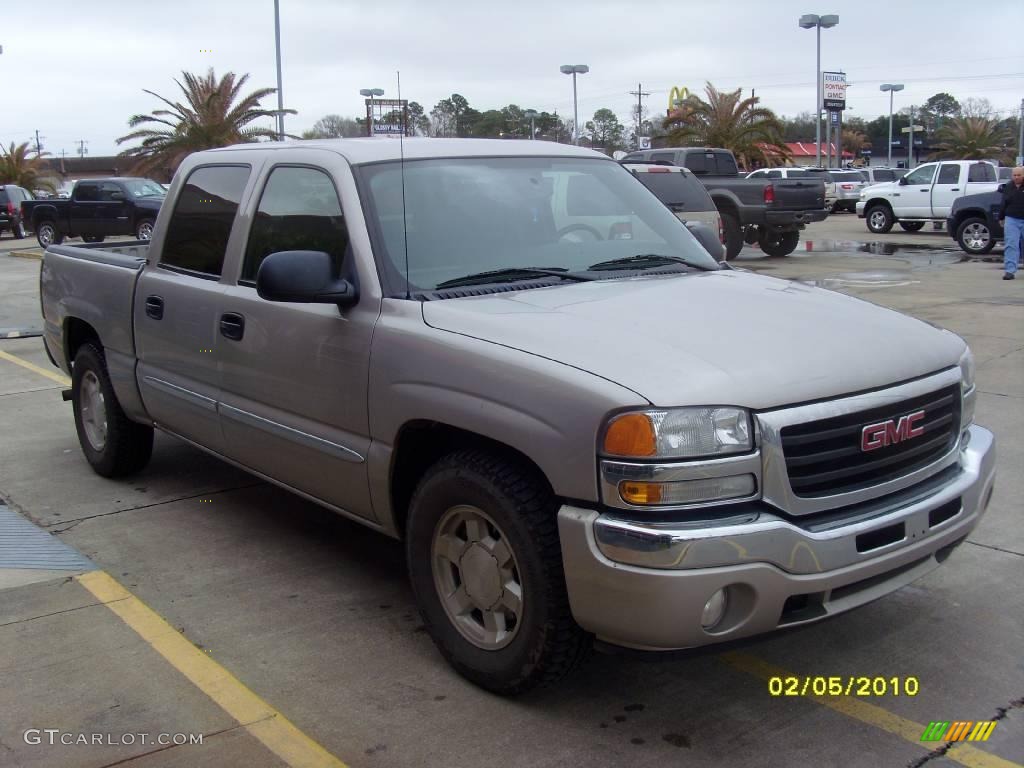 2005 Sierra 1500 SLE Crew Cab - Silver Birch Metallic / Dark Pewter photo #5