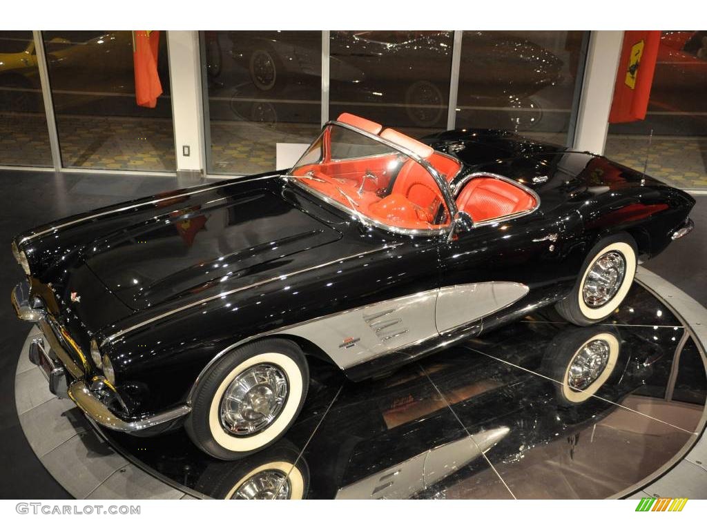 1961 Corvette Convertible - Tuxedo Black / Red photo #3