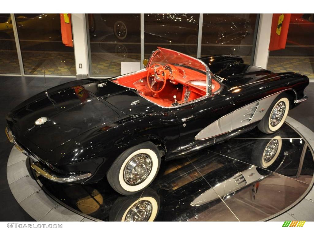 1961 Corvette Convertible - Tuxedo Black / Red photo #7