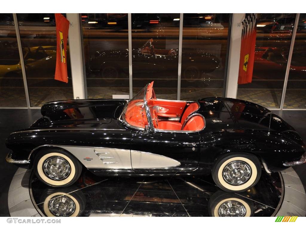 1961 Corvette Convertible - Tuxedo Black / Red photo #12