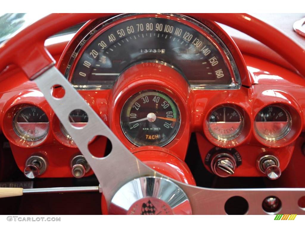 1961 Corvette Convertible - Tuxedo Black / Red photo #13