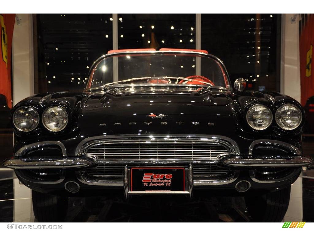 1961 Corvette Convertible - Tuxedo Black / Red photo #14