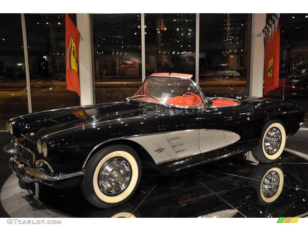 1961 Corvette Convertible - Tuxedo Black / Red photo #25