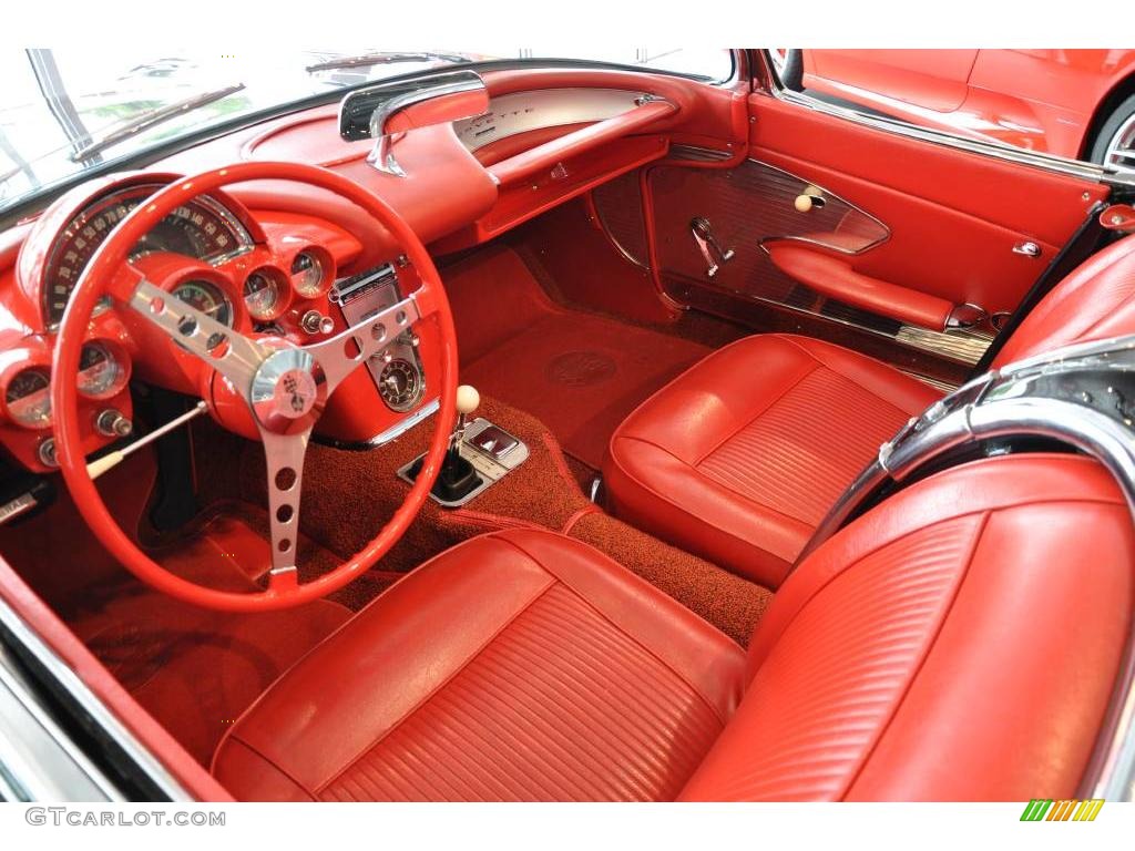 1961 Corvette Convertible - Tuxedo Black / Red photo #33