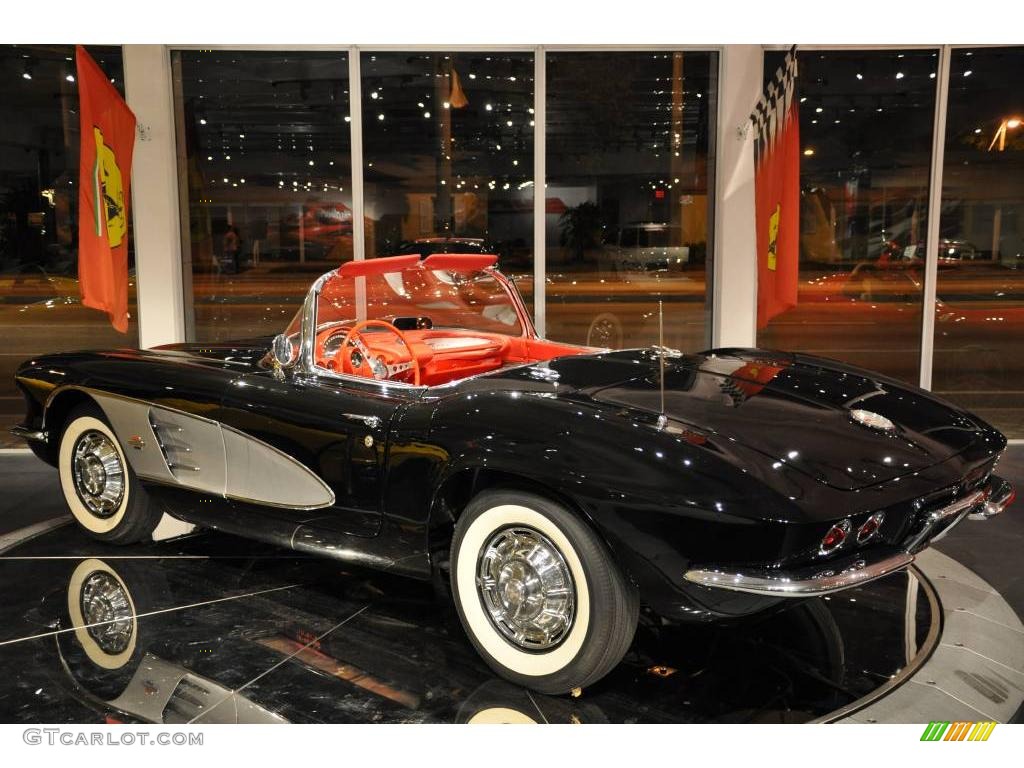 1961 Corvette Convertible - Tuxedo Black / Red photo #40