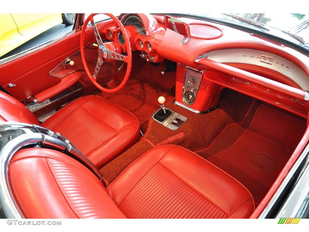 1961 Corvette Convertible - Tuxedo Black / Red photo #41