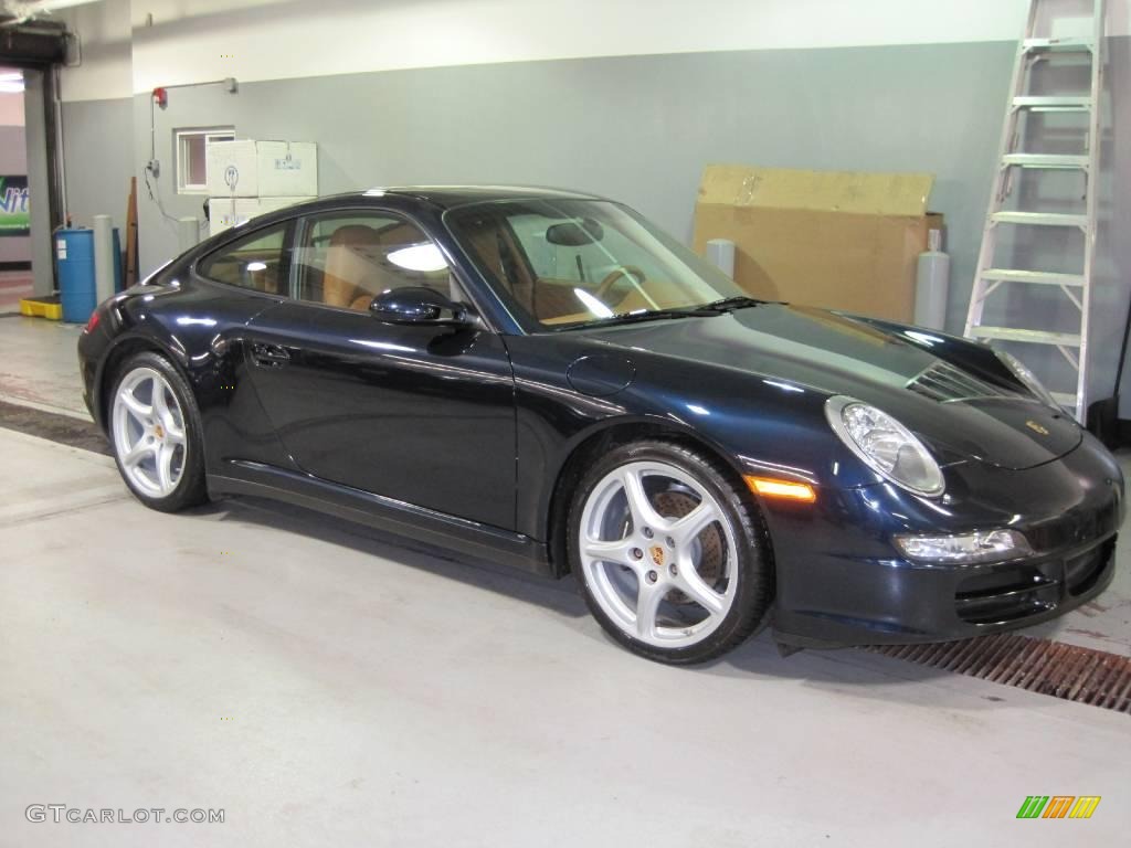 2007 911 Carrera 4 Coupe - Midnight Blue Metallic / Natural Leather Brown photo #2