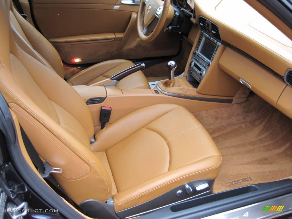 2007 911 Carrera 4 Coupe - Midnight Blue Metallic / Natural Leather Brown photo #17