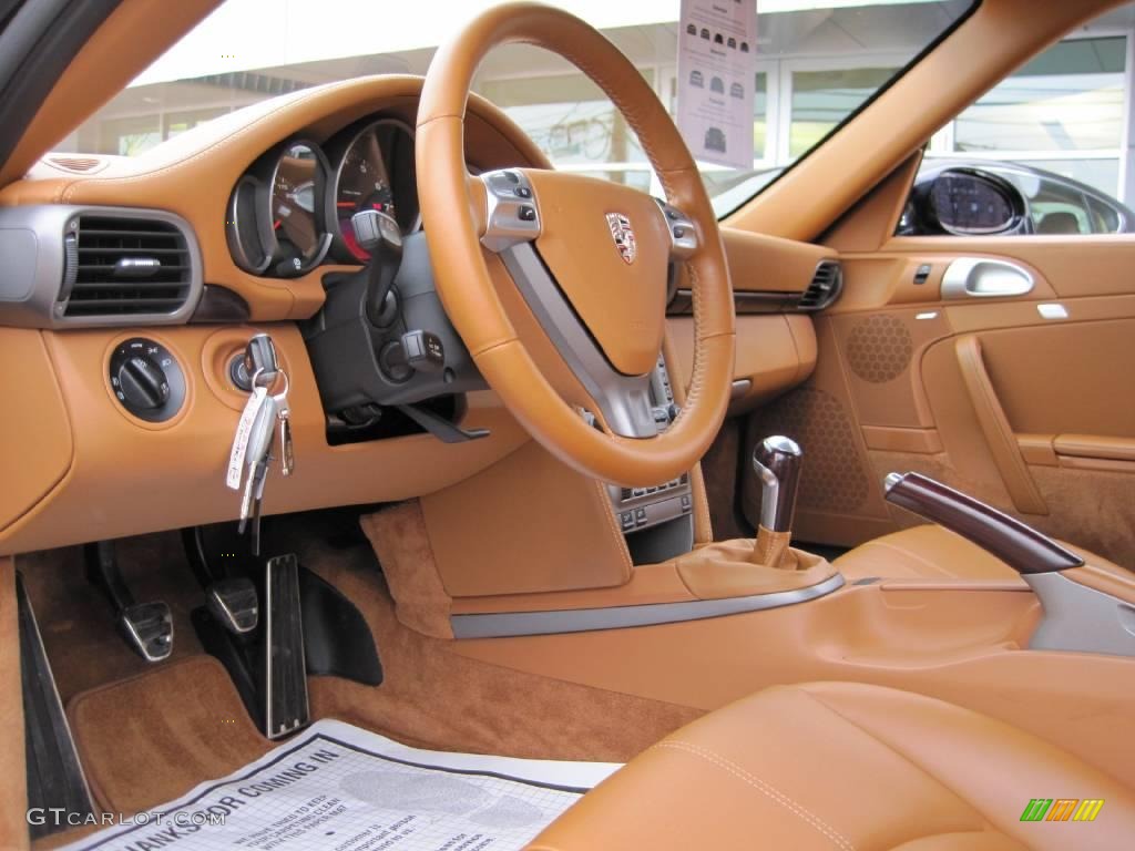 2007 911 Carrera 4 Coupe - Midnight Blue Metallic / Natural Leather Brown photo #32