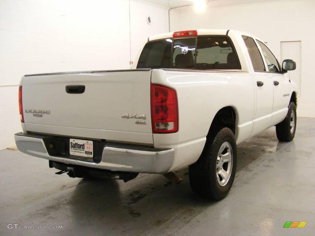 2003 Ram 1500 SLT Quad Cab 4x4 - Bright White / Dark Slate Gray photo #6