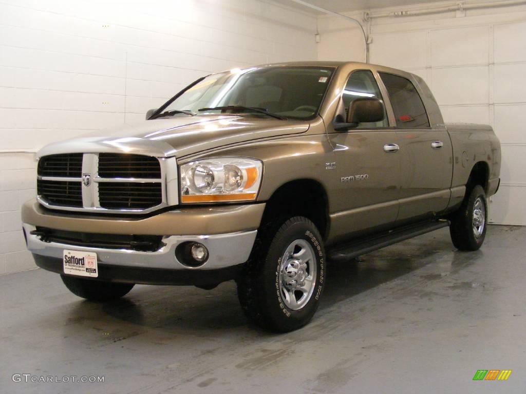 2006 Ram 1500 SLT Mega Cab 4x4 - Light Khaki Metallic / Medium Slate Gray photo #1