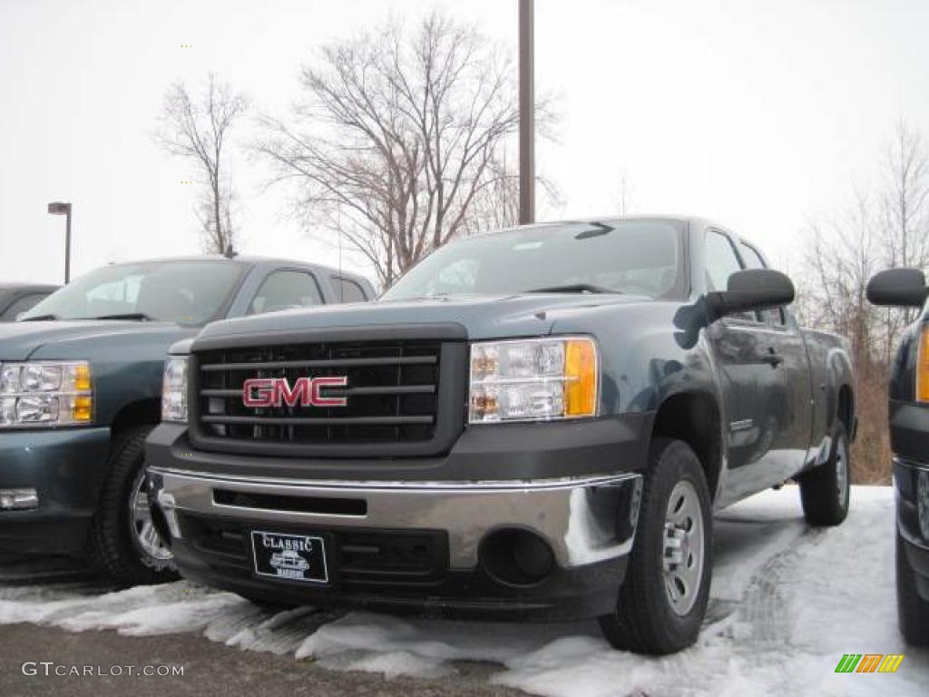 2010 Sierra 1500 Extended Cab - Stealth Gray Metallic / Dark Titanium photo #1