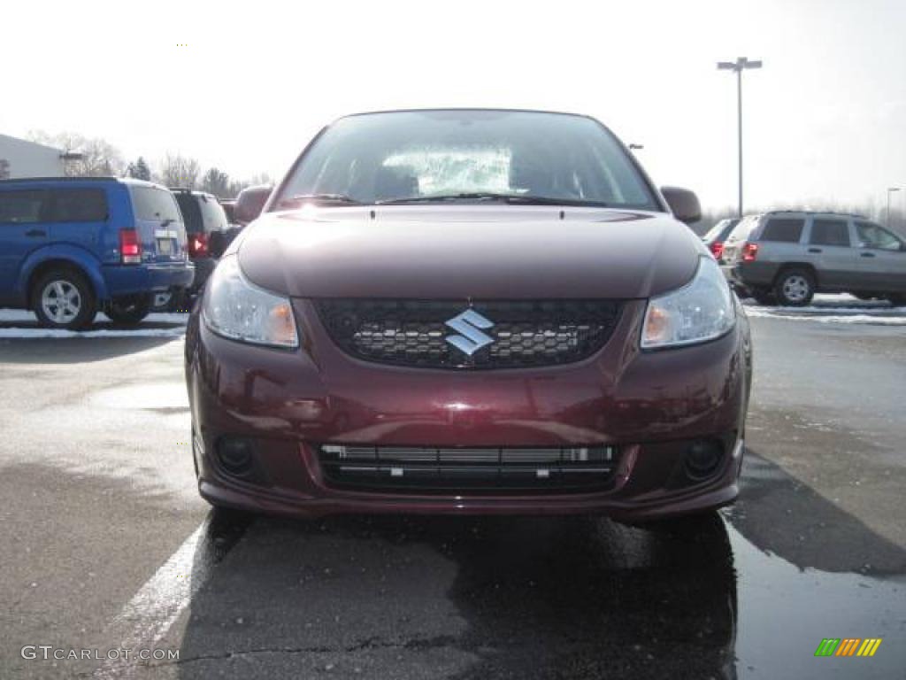 2008 SX4 Sport Sedan - Cherry Red Metallic / Black photo #2