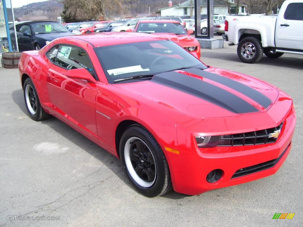 2010 Camaro LS Coupe - Victory Red / Black photo #1