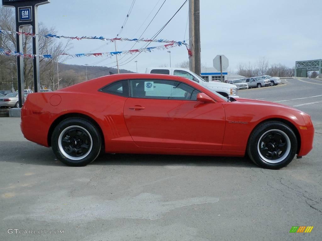 2010 Camaro LS Coupe - Victory Red / Black photo #4