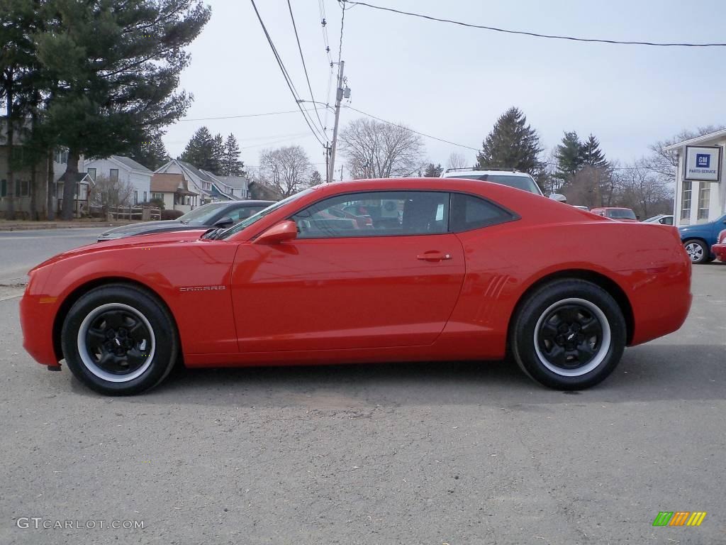 2010 Camaro LS Coupe - Victory Red / Black photo #8