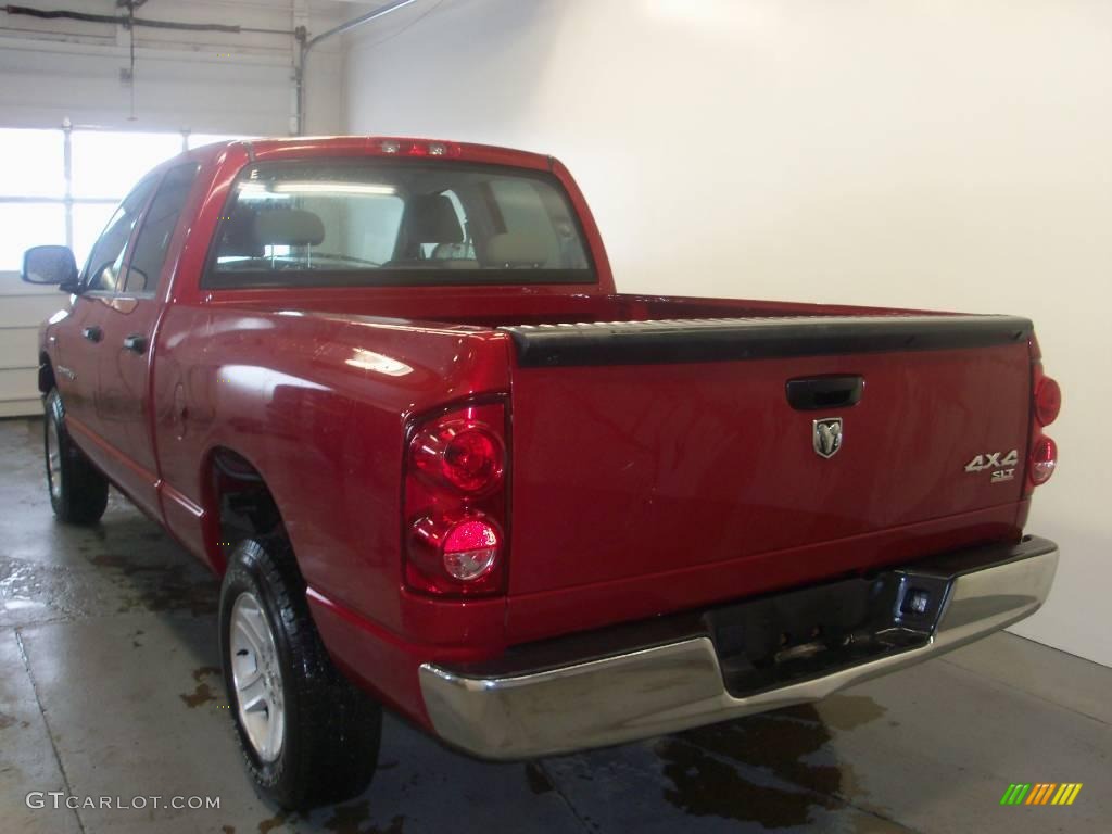 2007 Ram 1500 SLT Quad Cab 4x4 - Inferno Red Crystal Pearl / Medium Slate Gray photo #8