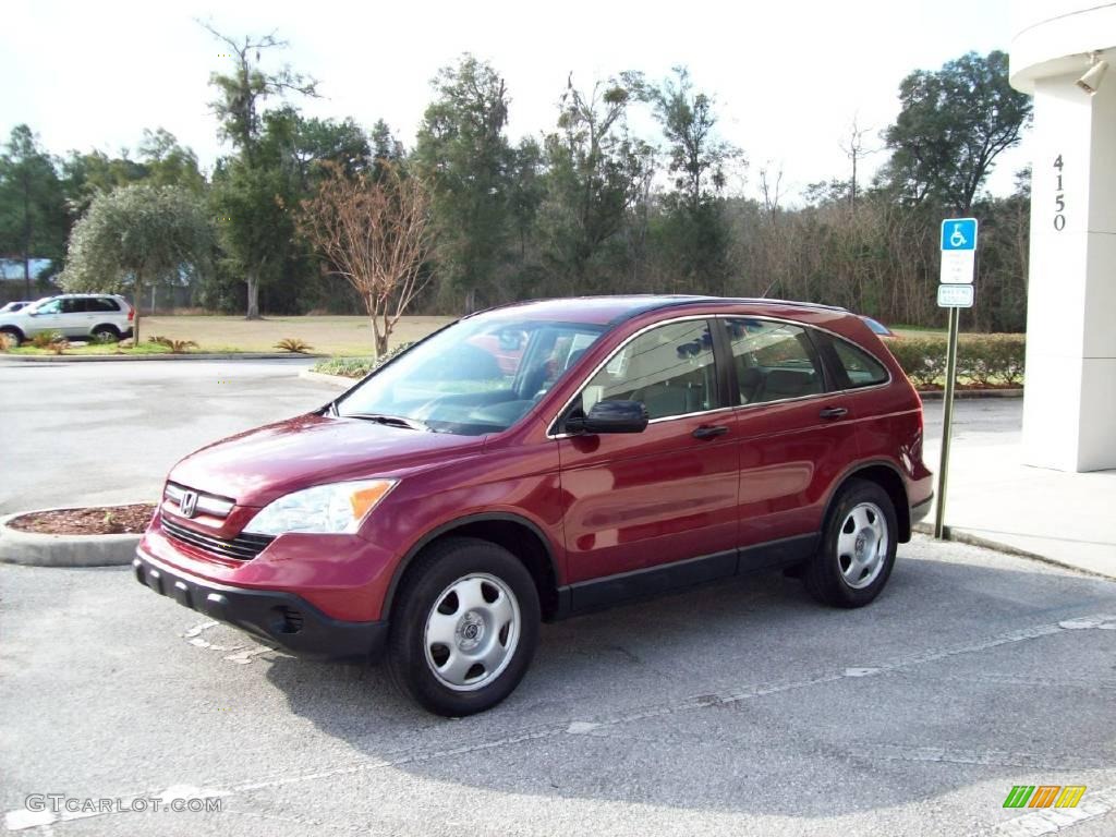2007 CR-V LX - Tango Red Pearl / Gray photo #4