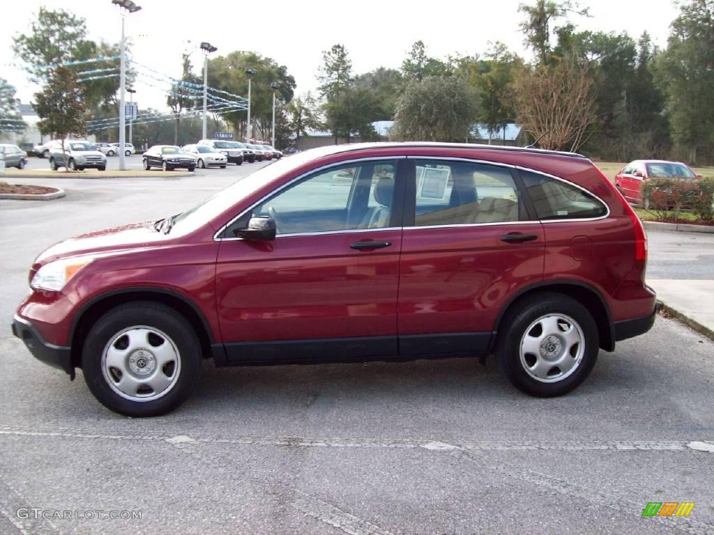 2007 CR-V LX - Tango Red Pearl / Gray photo #5