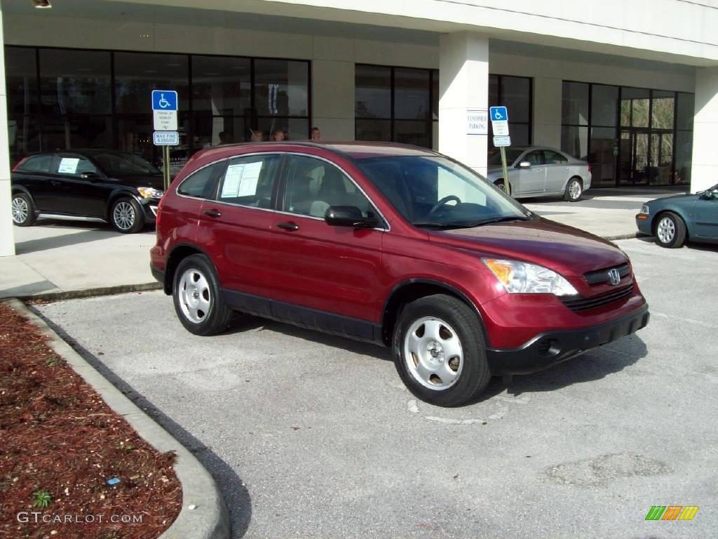 2007 CR-V LX - Tango Red Pearl / Gray photo #11