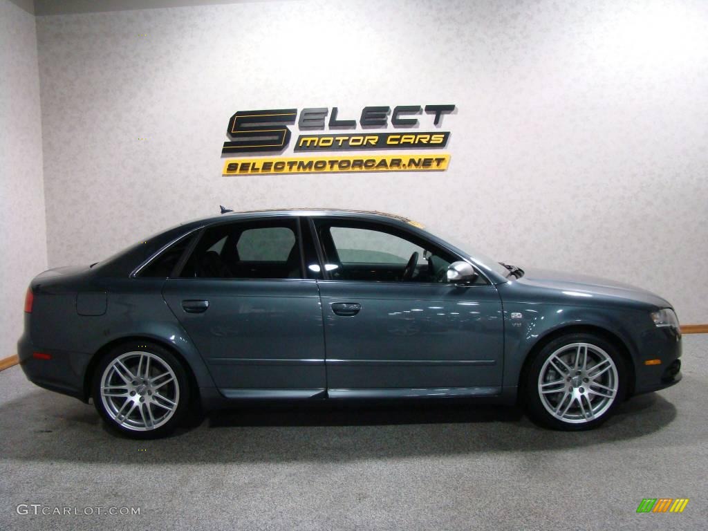 2008 S4 4.2 quattro Sedan - Dolphin Grey Metallic / Black/Silver photo #4
