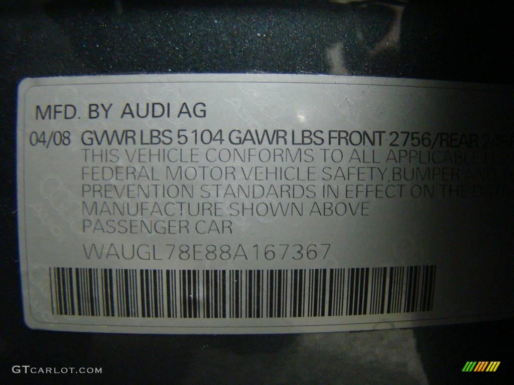 2008 S4 4.2 quattro Sedan - Dolphin Grey Metallic / Black/Silver photo #16