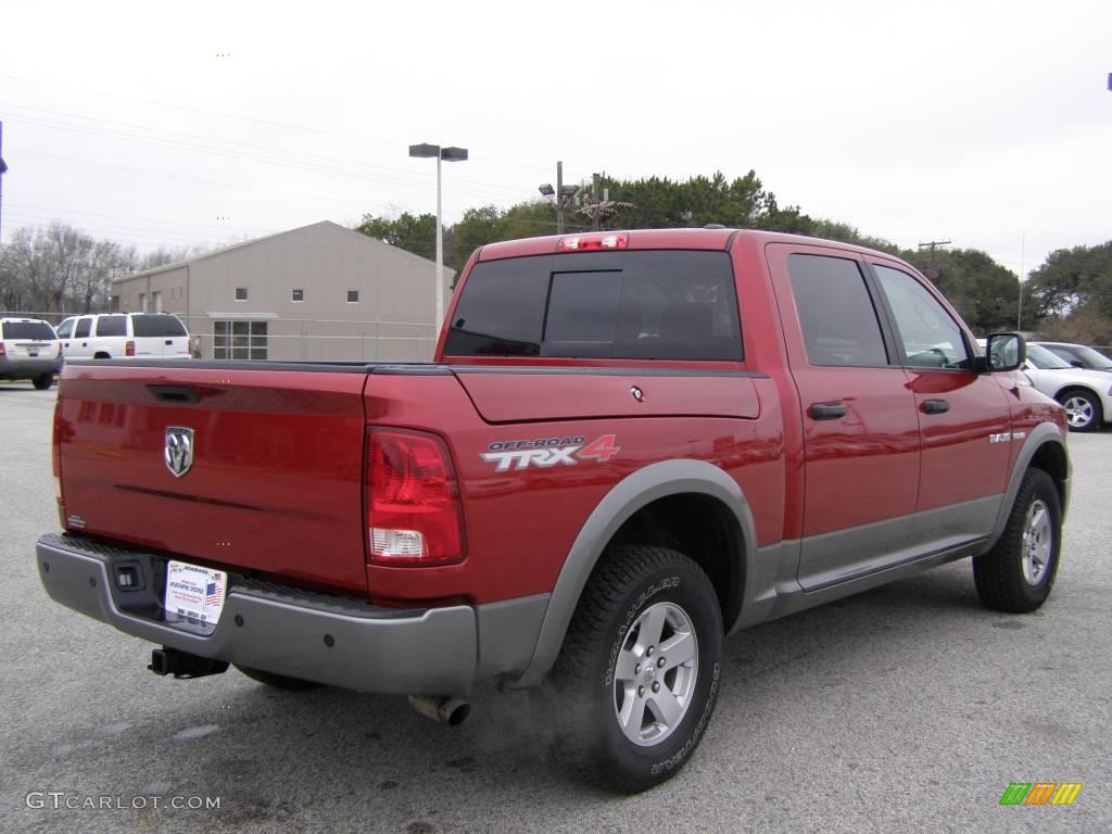 2009 Ram 1500 TRX4 Crew Cab 4x4 - Inferno Red Crystal Pearl / Dark Slate/Medium Graystone photo #3