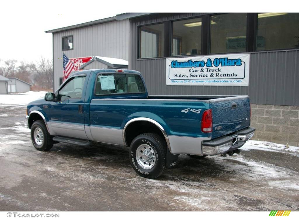 2001 F250 Super Duty XLT Regular Cab 4x4 - Island Blue Metallic / Medium Graphite photo #7