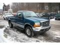 2001 Island Blue Metallic Ford F250 Super Duty XLT Regular Cab 4x4  photo #14