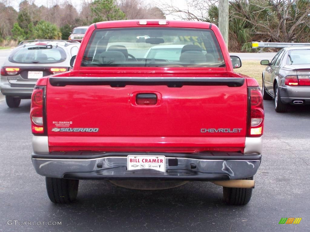 2004 Silverado 1500 LS Extended Cab - Victory Red / Dark Charcoal photo #3