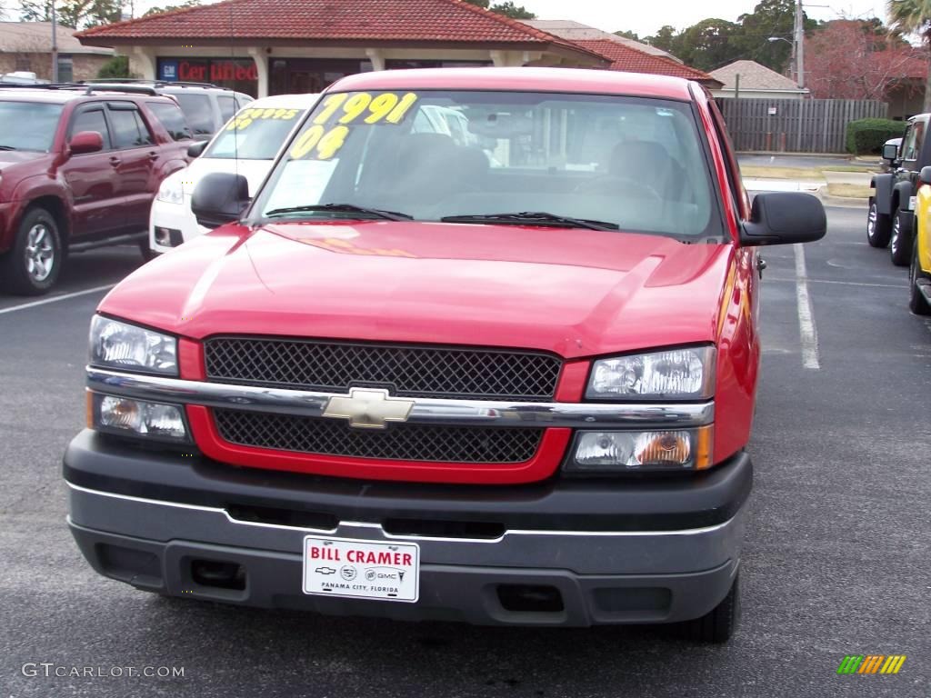 2004 Silverado 1500 LS Extended Cab - Victory Red / Dark Charcoal photo #4