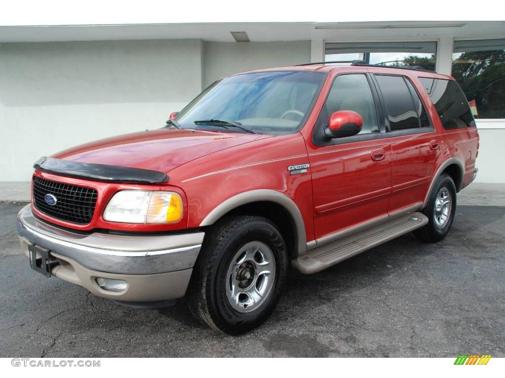 2002 Expedition Eddie Bauer - Laser Red / Medium Parchment photo #2