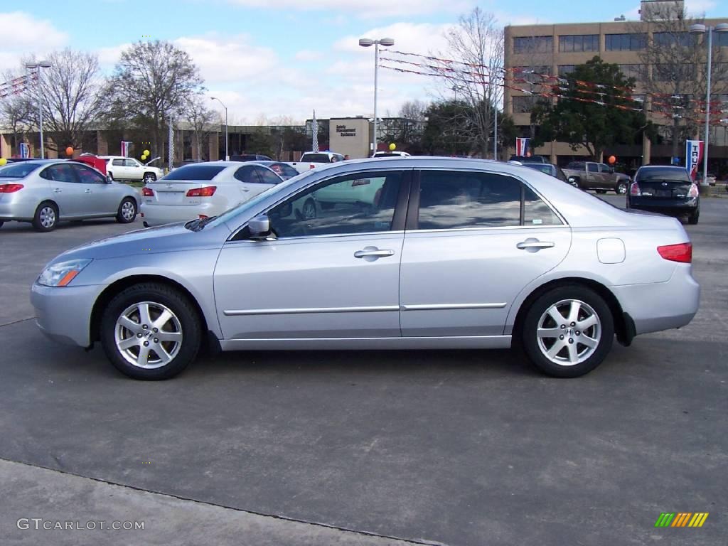 2005 Accord EX-L V6 Sedan - Satin Silver Metallic / Black photo #2