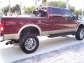 2008 Dark Toreador Red Ford F250 Super Duty Lariat Crew Cab 4x4  photo #15