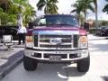 2008 Dark Toreador Red Ford F250 Super Duty Lariat Crew Cab 4x4  photo #17