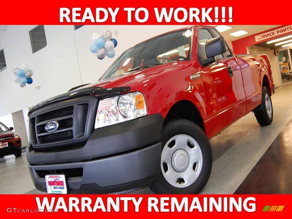 2007 F150 XL Regular Cab - Bright Red / Medium Flint photo #1