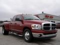 2007 Inferno Red Crystal Pearl Dodge Ram 3500 Big Horn Quad Cab Dually  photo #1