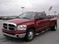 2007 Inferno Red Crystal Pearl Dodge Ram 3500 Big Horn Quad Cab Dually  photo #7