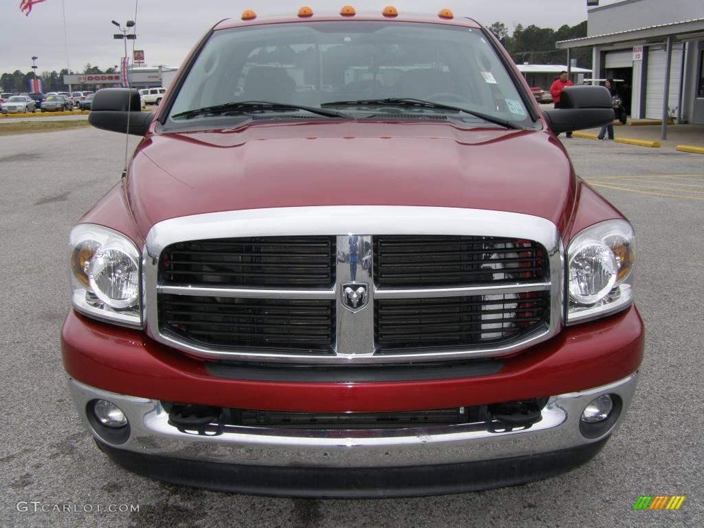 2007 Ram 3500 Big Horn Quad Cab Dually - Inferno Red Crystal Pearl / Khaki photo #8