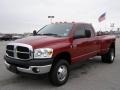 2008 Inferno Red Crystal Pearl Dodge Ram 3500 ST Quad Cab 4x4 Dually  photo #7