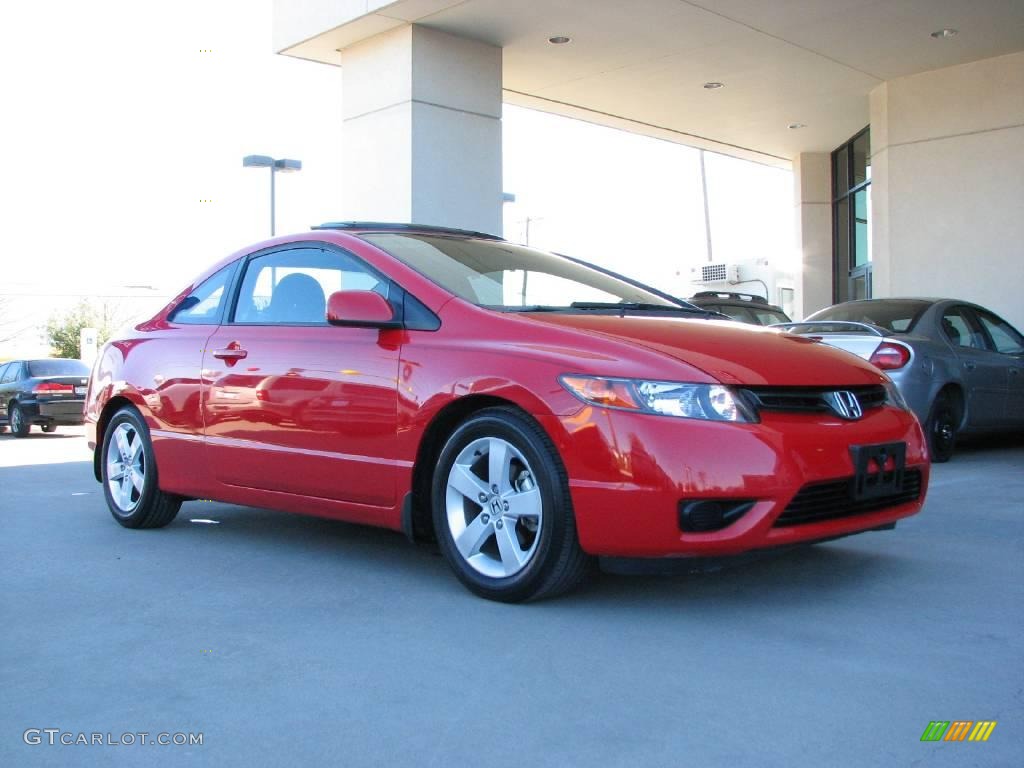 2006 Civic EX Coupe - Rallye Red / Black photo #1