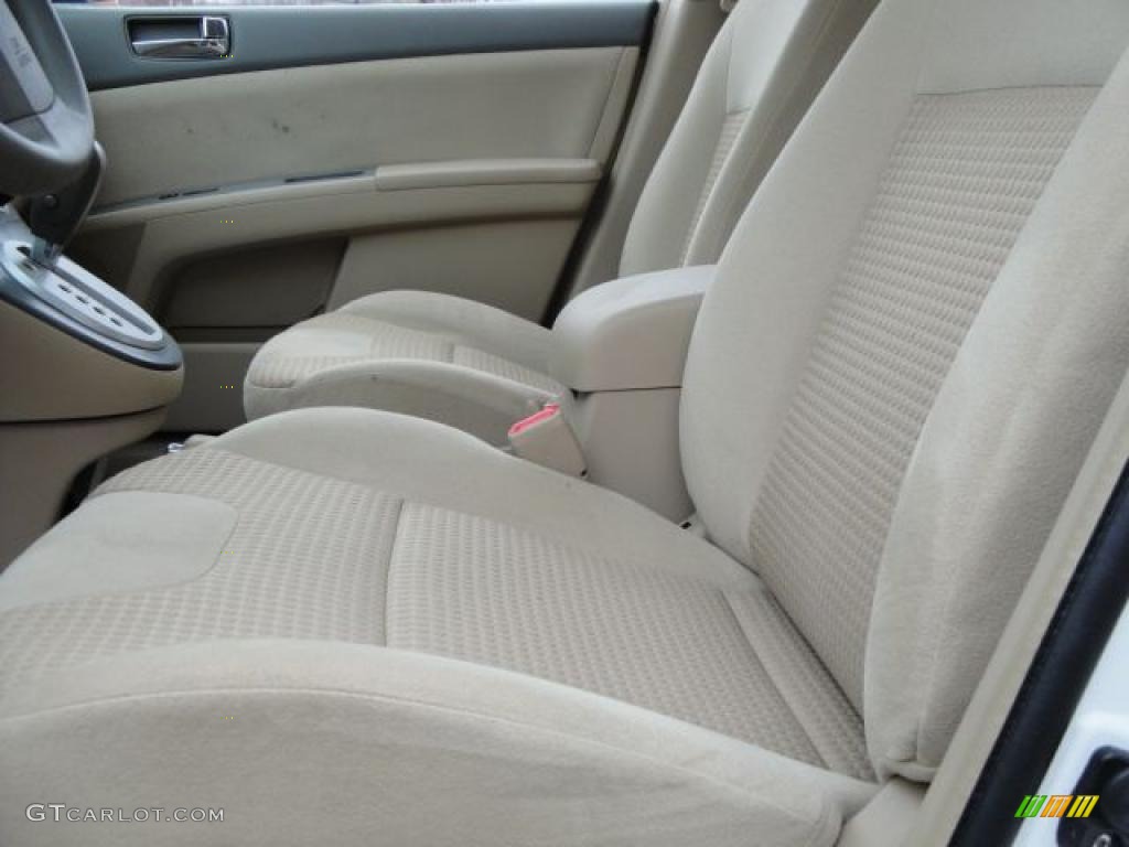 2007 Sentra 2.0 S - Fresh Powder White / Beige photo #10