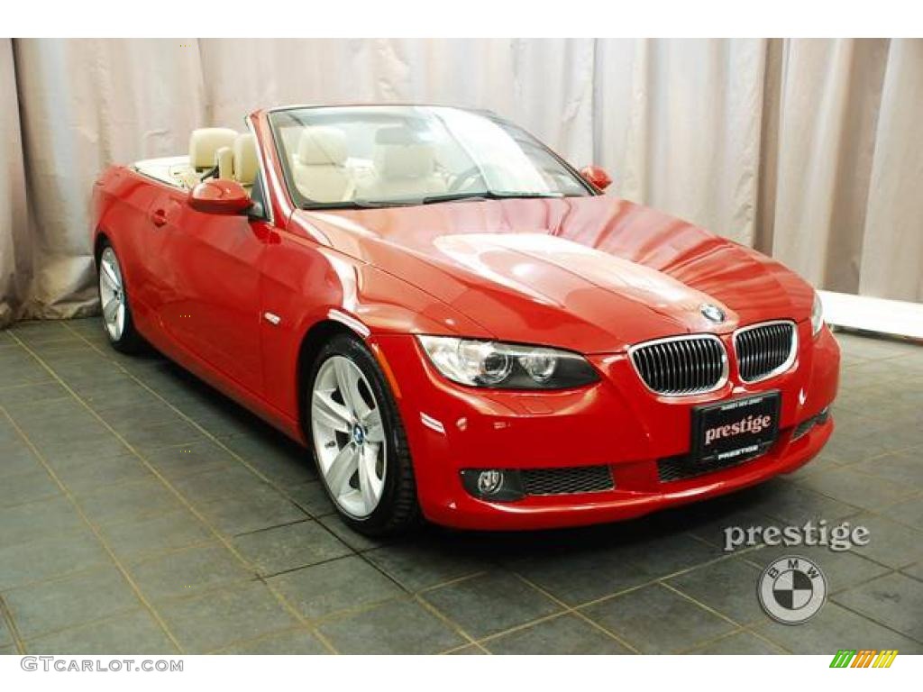 2009 3 Series 335i Convertible - Crimson Red / Beige photo #6