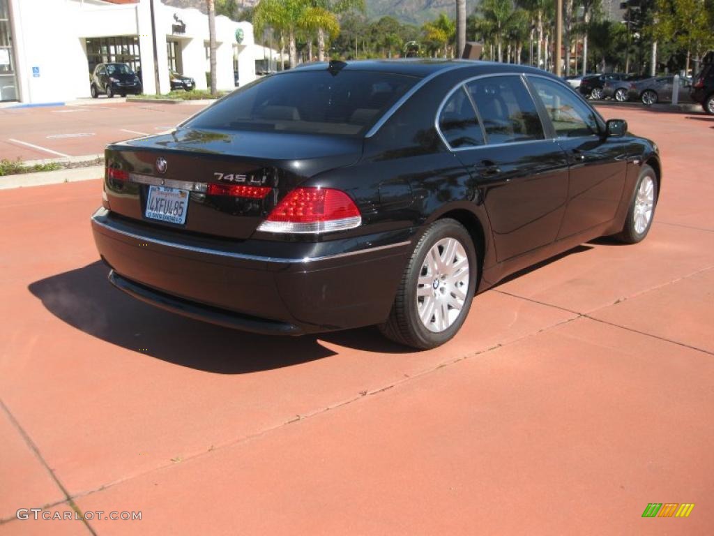 2002 7 Series 745Li Sedan - Jet Black / Beige III photo #4