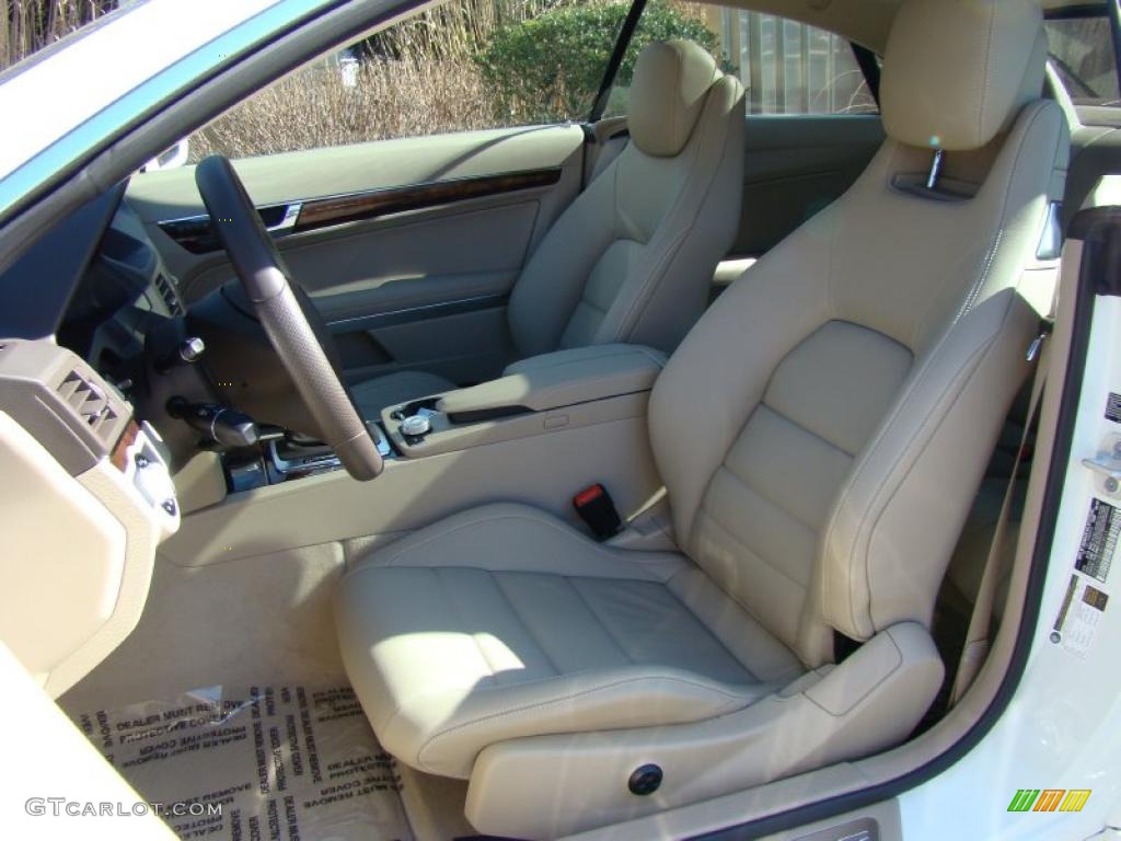 2010 E 350 Coupe - Arctic White / Almond Beige photo #10